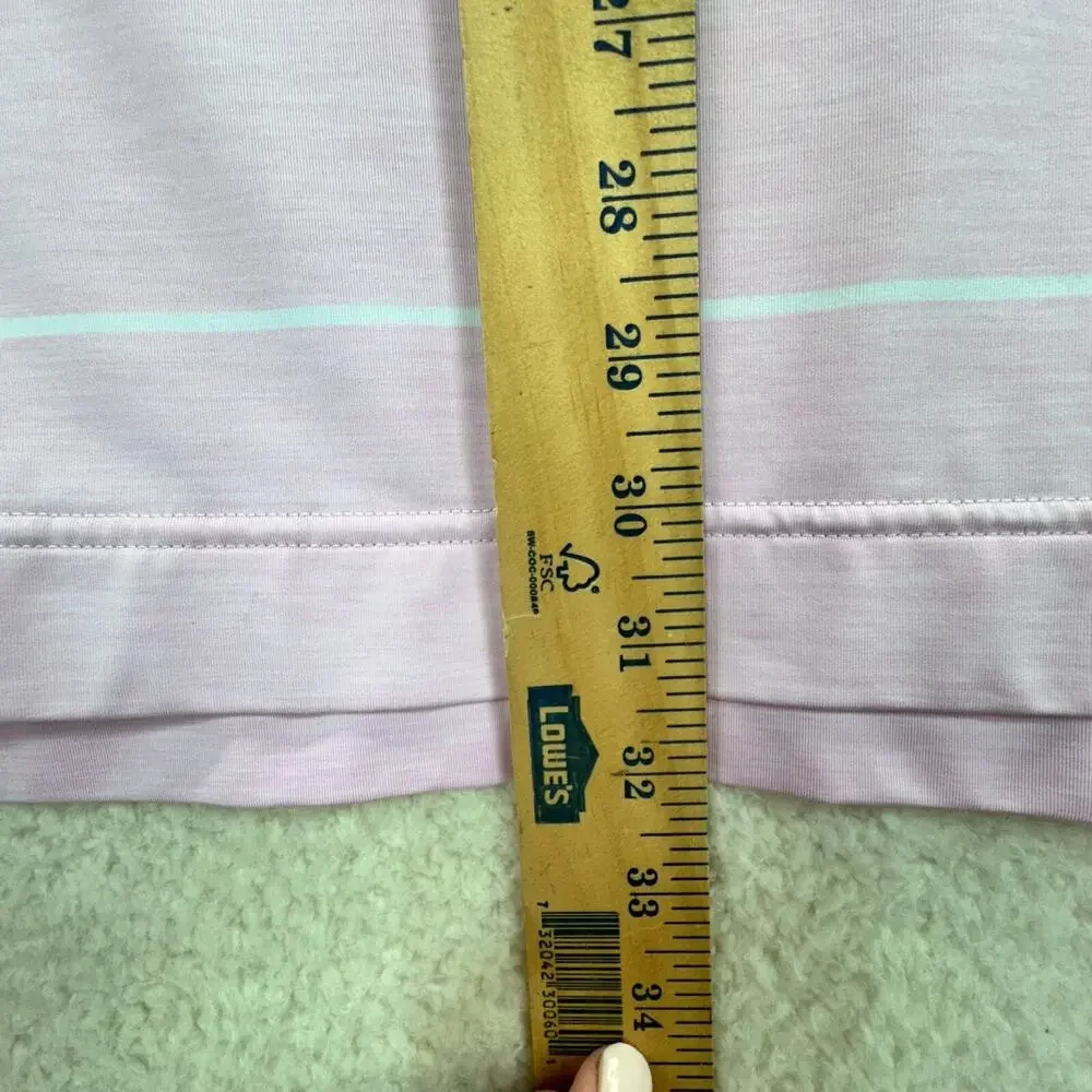 Footjoy FJ Collared Polo Golf Shirt XL Pink Striped Short Sleeve Travel Casual - Picture 4 of 16